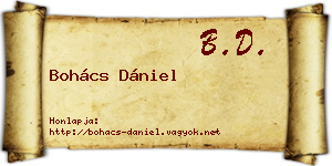Bohács Dániel névjegykártya