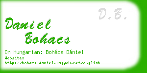 daniel bohacs business card