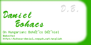 daniel bohacs business card